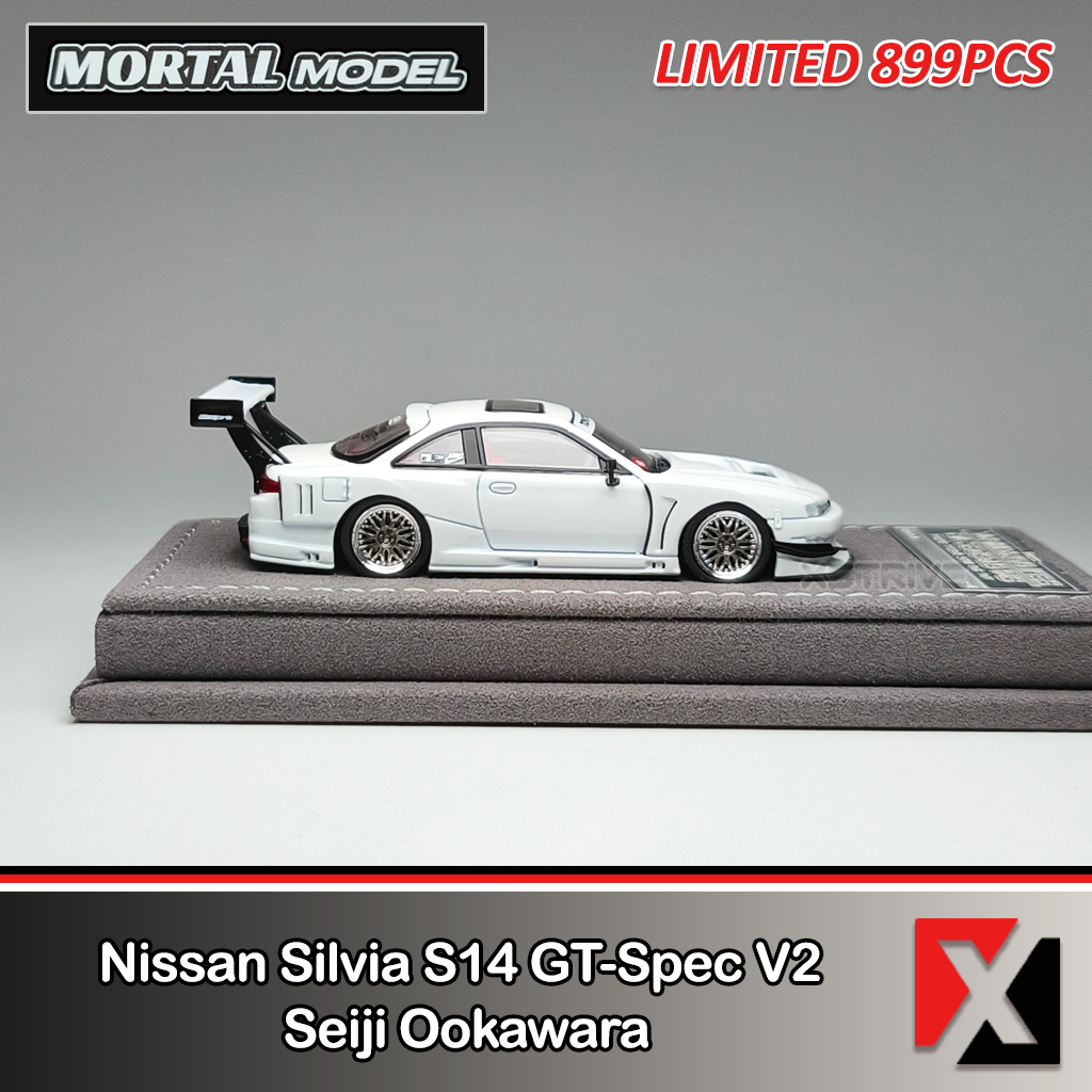 Jual MORTAL MODEL 1:64 Nissan Silvia S14 GT-SPEC V2 Seiji Ookawara