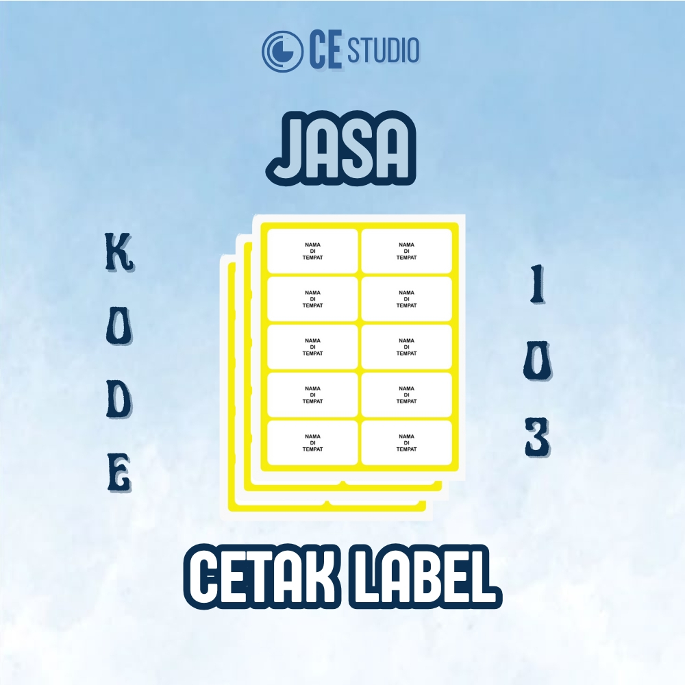 Jual CETAK LABEL NAMA UNDANGAN KODE 103 TERMURAH TERLARIS | OCE STUDIO ...