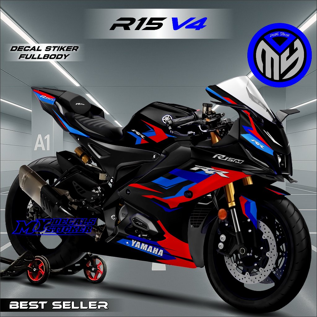 Jual Decal R15 V4 Sticker Striping Fullbody Motor R15M Desain Racing ...