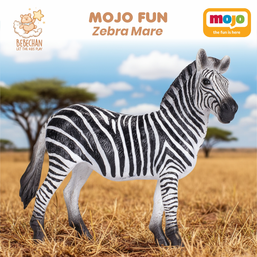 Jual BEBECHAN - Mojo Fun Zebra Mare Miniatur Hewan Action Figure Zebra ...
