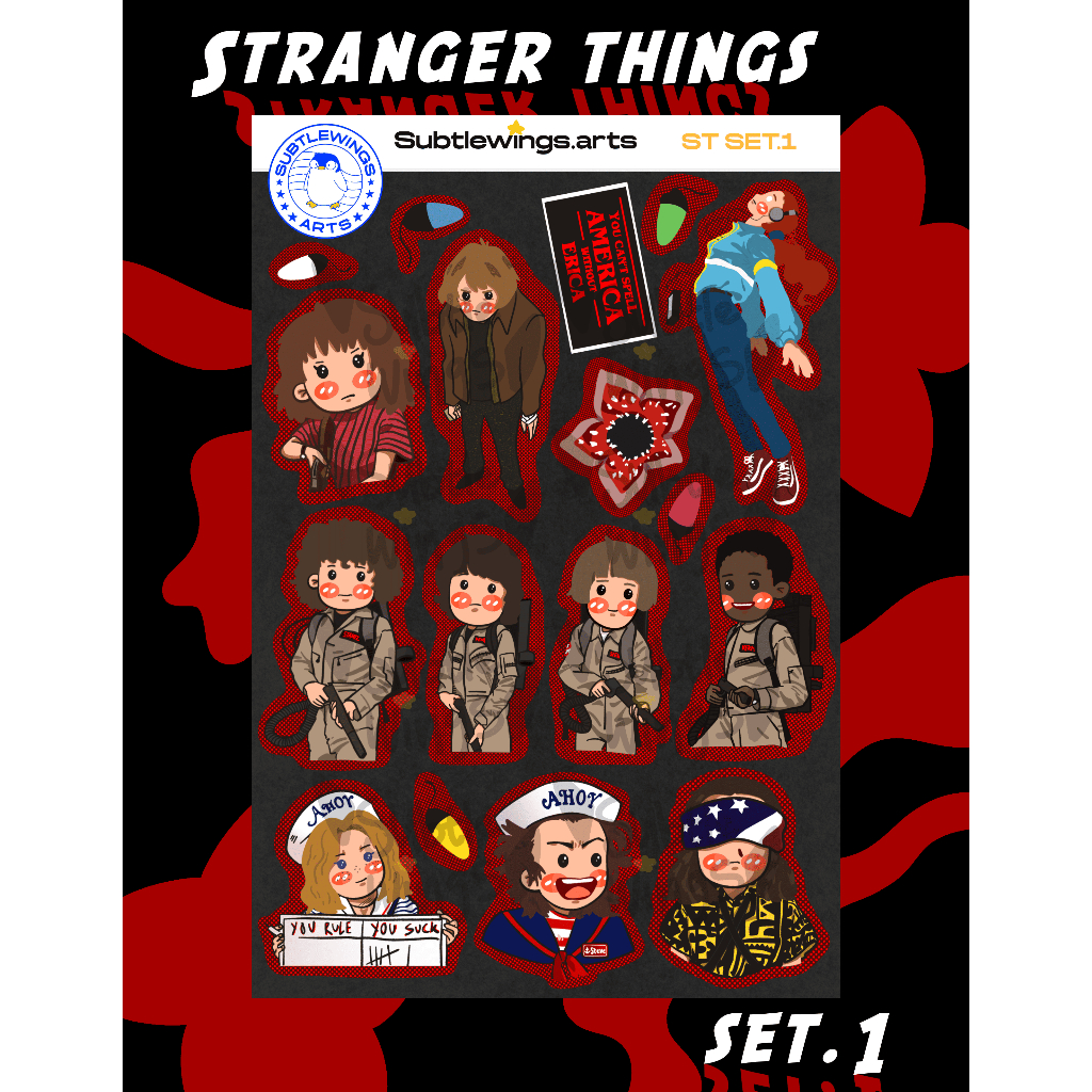 Jual Stranger Things Stickers | Shopee Indonesia