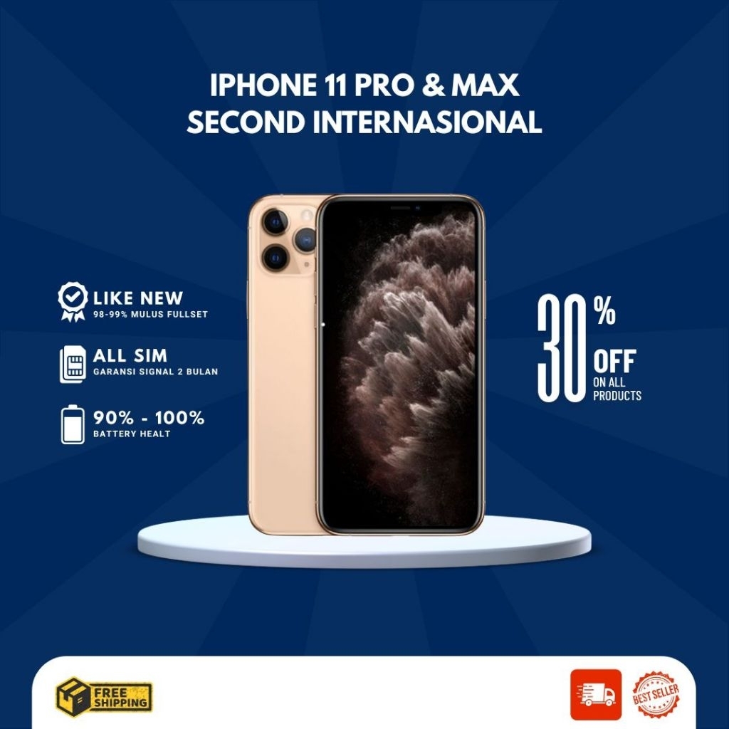 Jual IP11 PRO MAX 256GB/128GB SECOND ORIGINAL | Shopee Indonesia