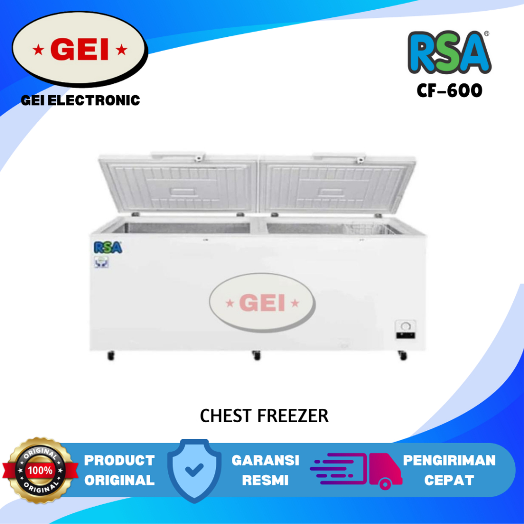 Jual RSA CF-600 CHEST FREEZER BOX CF 600 KAPASITAS 600 LITER | Shopee ...