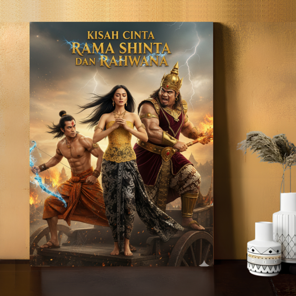 Jual Hiasan Dinding Gambar Rama Shinta gaya Poster Film dari bahan ...