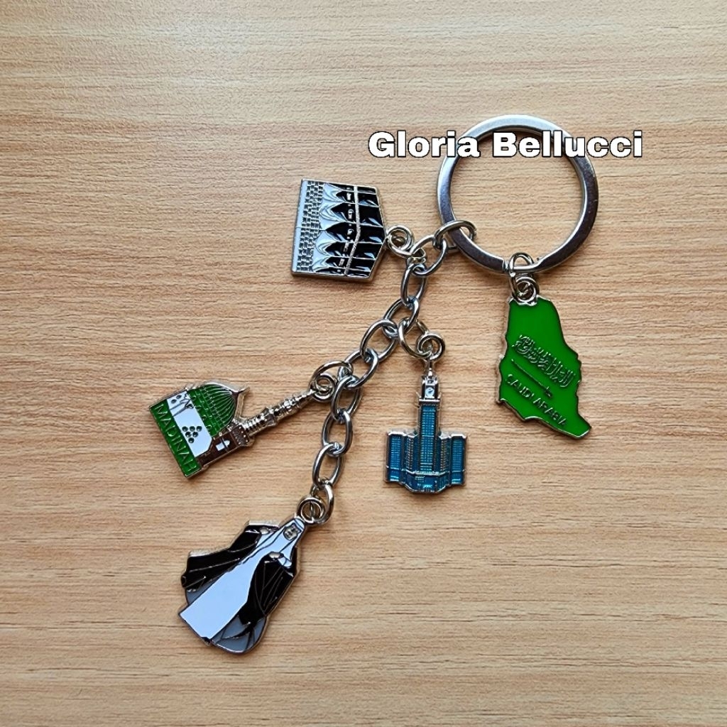 Jual gantungan kunci mekkah madinah souvenir keychain oleh oleh negara ...