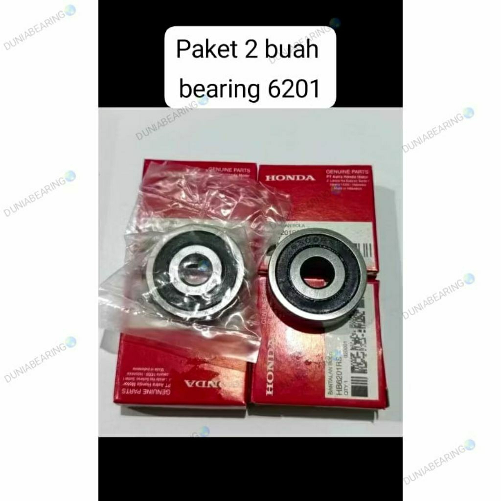 Jual PAKET 2 BUAH BEARING 6201 HONDA UNTUK RODA DEPAN MOTOR BEAT VARIO ...