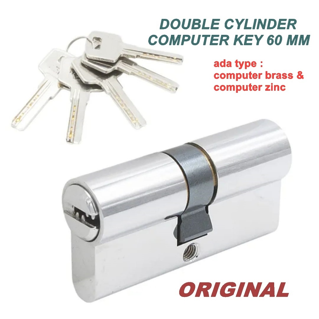 Jual Silinder cylinder kunci pintu besar kunci komputer computer key 60 ...