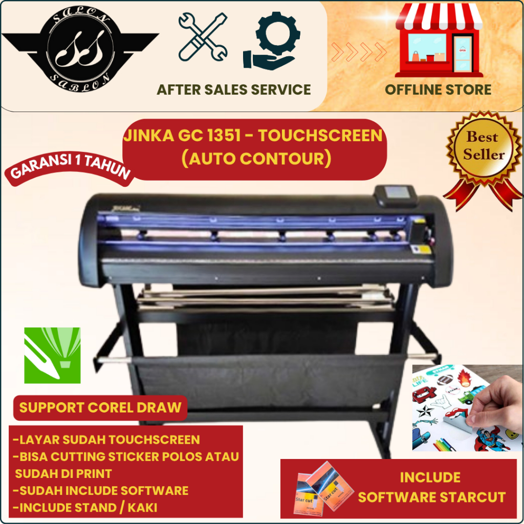Jual Mesin Cutting Sticker Jinka GC 1351 / Jinka GC 1351 Camera ( Auto ...