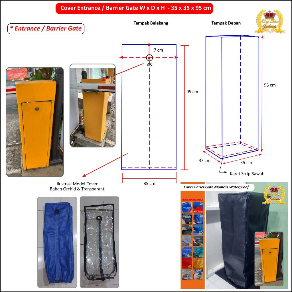 Jual Cover Entrance Gate Barrier 35 x 35 x 95 cm | Shopee Indonesia