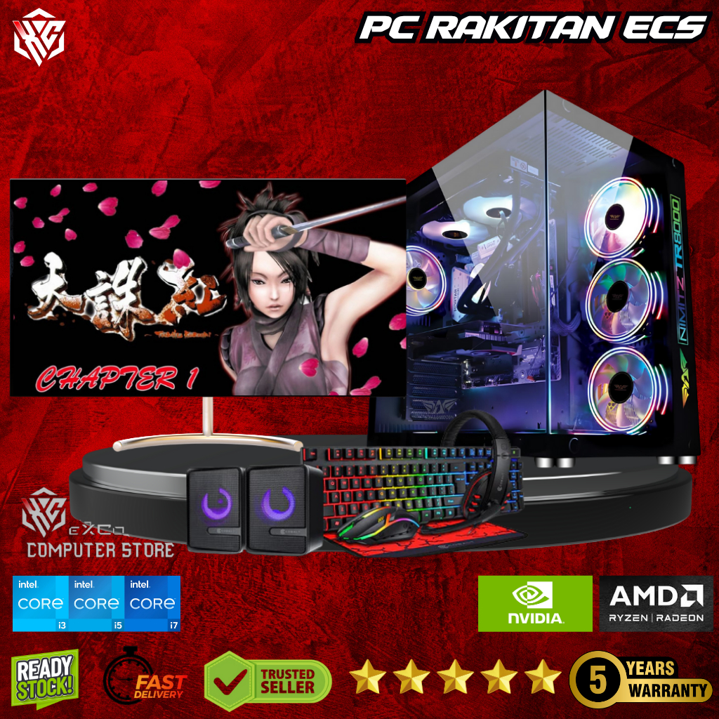 Jual PC RAKITAN ECS GAMING & DESIGN AMD RYZEN 5 5600G 4600G SSD NVME ...