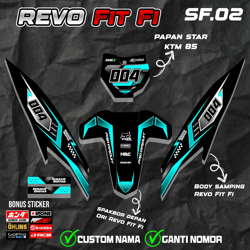 Jual SF DECAL-STICKER RBT REVO FIT FI FULL BODY RBT BEBEK MODIF ...