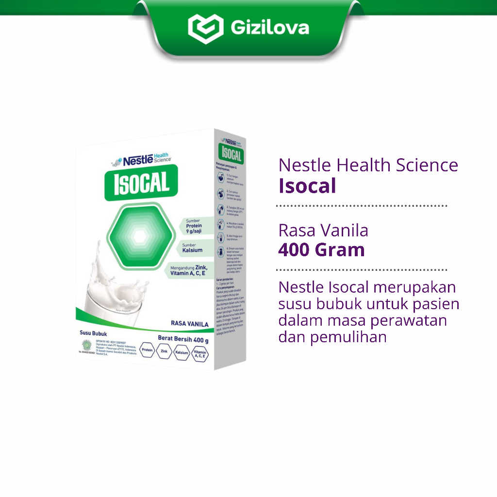 Jual GiziLova | Nestle Isocal 400 g Susu Dewasa Lansia Tinggi Kalori ...