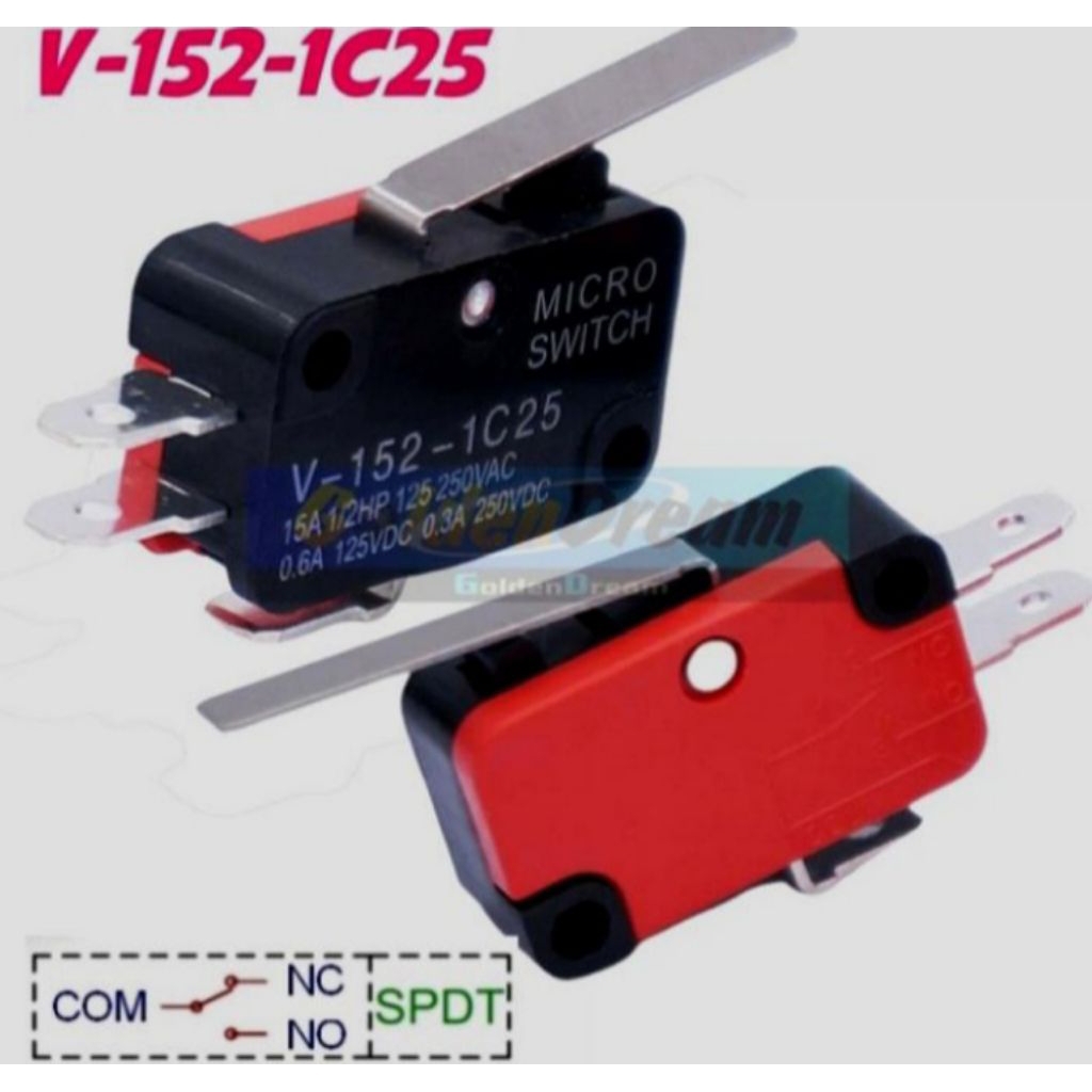 Jual Switch push Micro switch 3pin NO NC + tuas plat | Shopee Indonesia