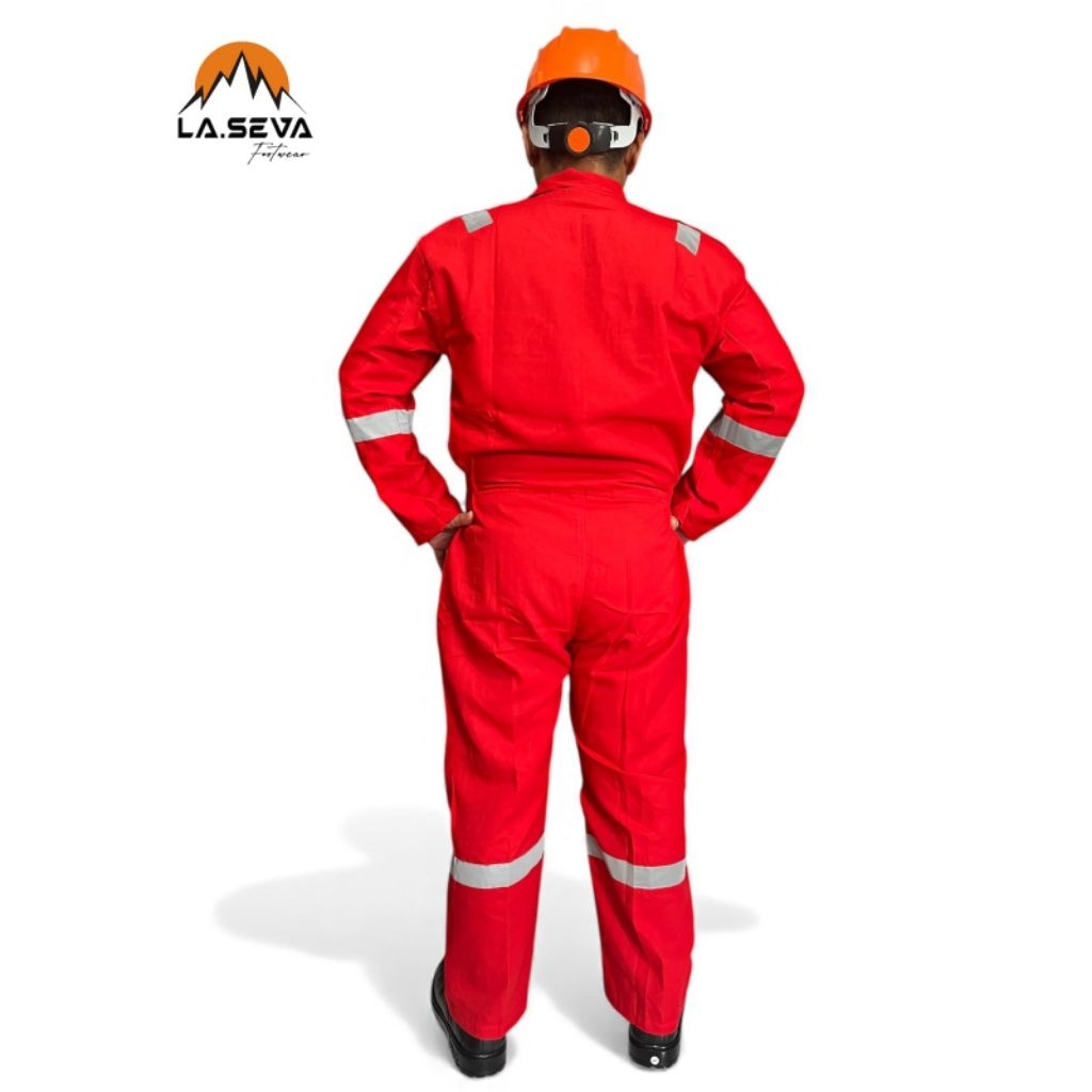 Jual WEARPACK SAFETY COVERALL MERAH VISIBILITAS TINGGI | Shopee Indonesia
