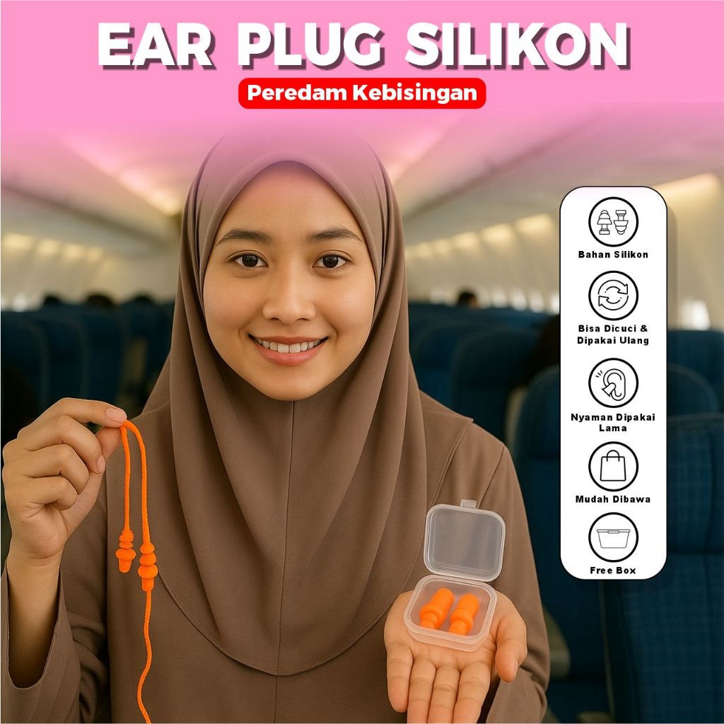 Jual AULEAA - Ear Plug Peredam Kebisingan / Ear Plug Silicone / Ear ...
