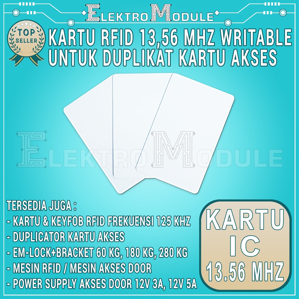 Jual Kartu RFID 13.56 MHz Card Writable Kartu Akses Absensi Kartu RFID ...