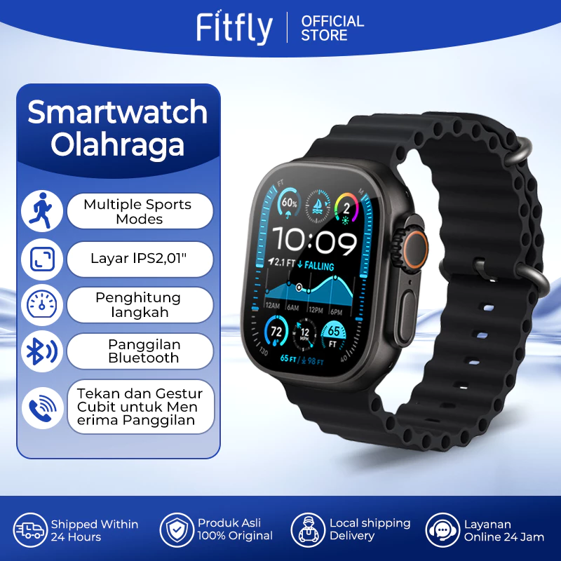 Review Fitfly Smartwatch Ultra X20: Kombinasi Mewah Material Titanium dan Fitur Sport Modern