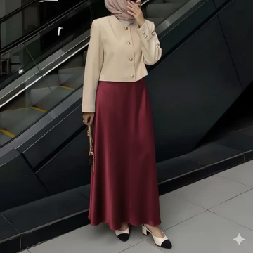 Rok Satin Maxi Premium Rok Duyung Panjang Wanita Formal Casual Bawahan Kerja Kuliah