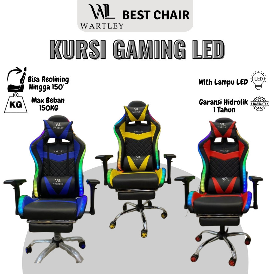 Jual Wartley Kursi Gaming LED Kursi Gaming Termurah Kualitas Premium ...