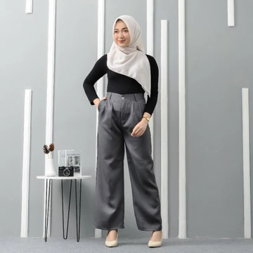 ARLINSHA Celana Kulot Wanita Loose Pants Trousers Celana Kerja Anti Kusut Cocok Untuk Semua