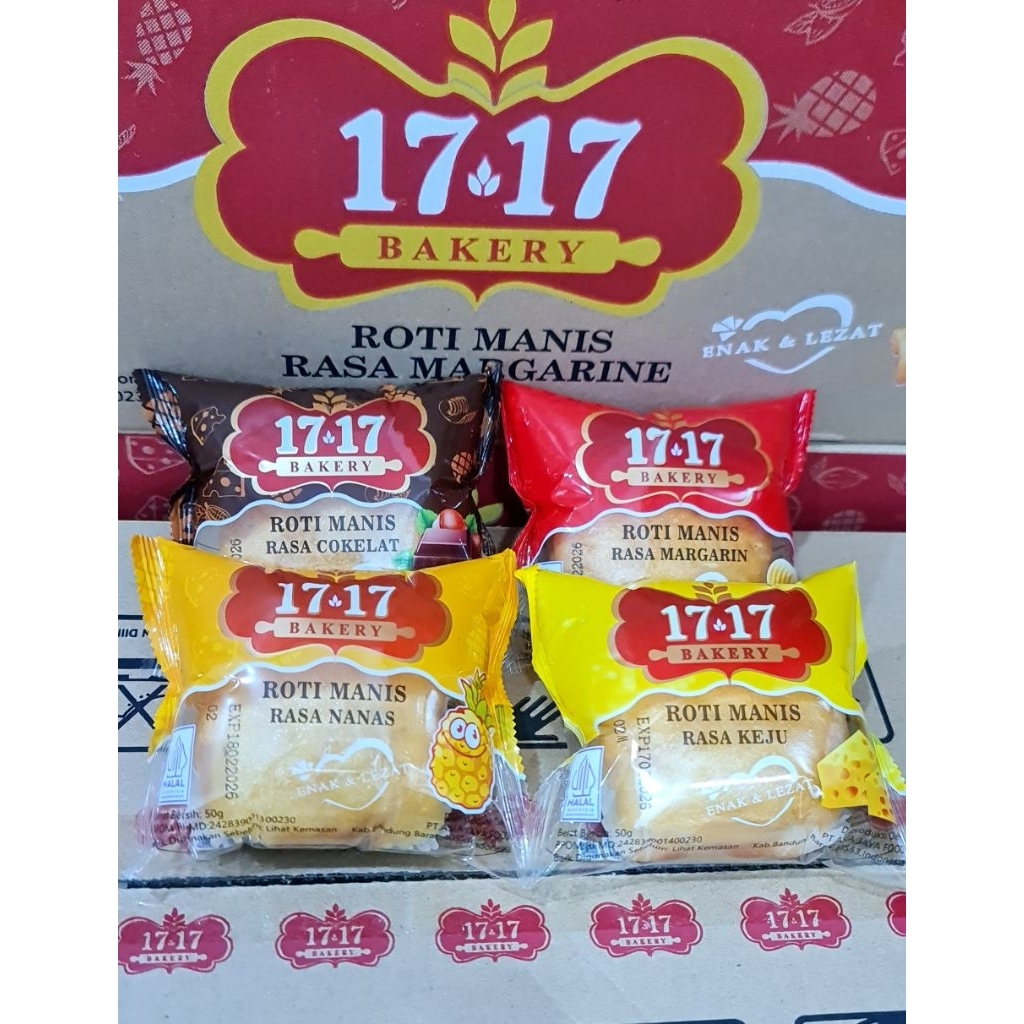Jual roti manis 17 17 bakery (60pcs) | Shopee Indonesia