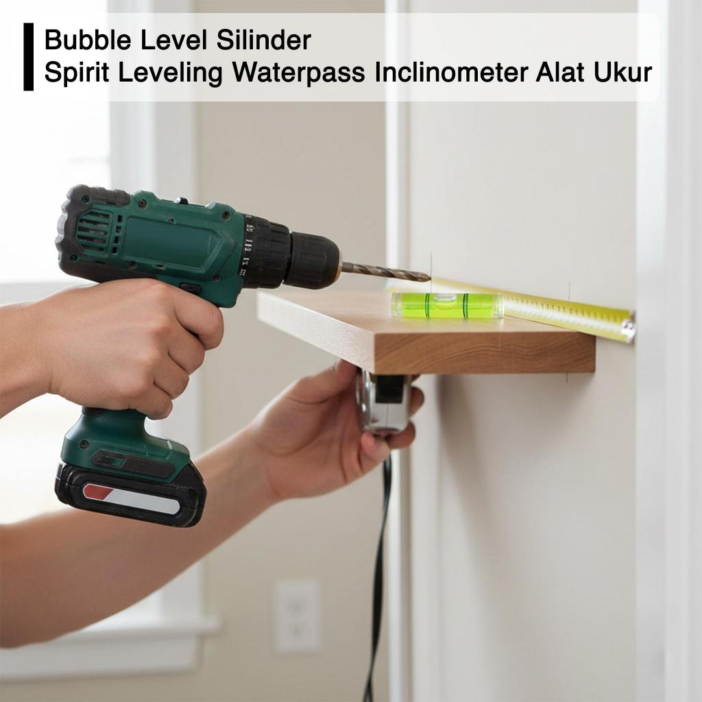 Jual Bubble Level Silinder Spirit Leveling Waterpass Inclinometer Alat ...