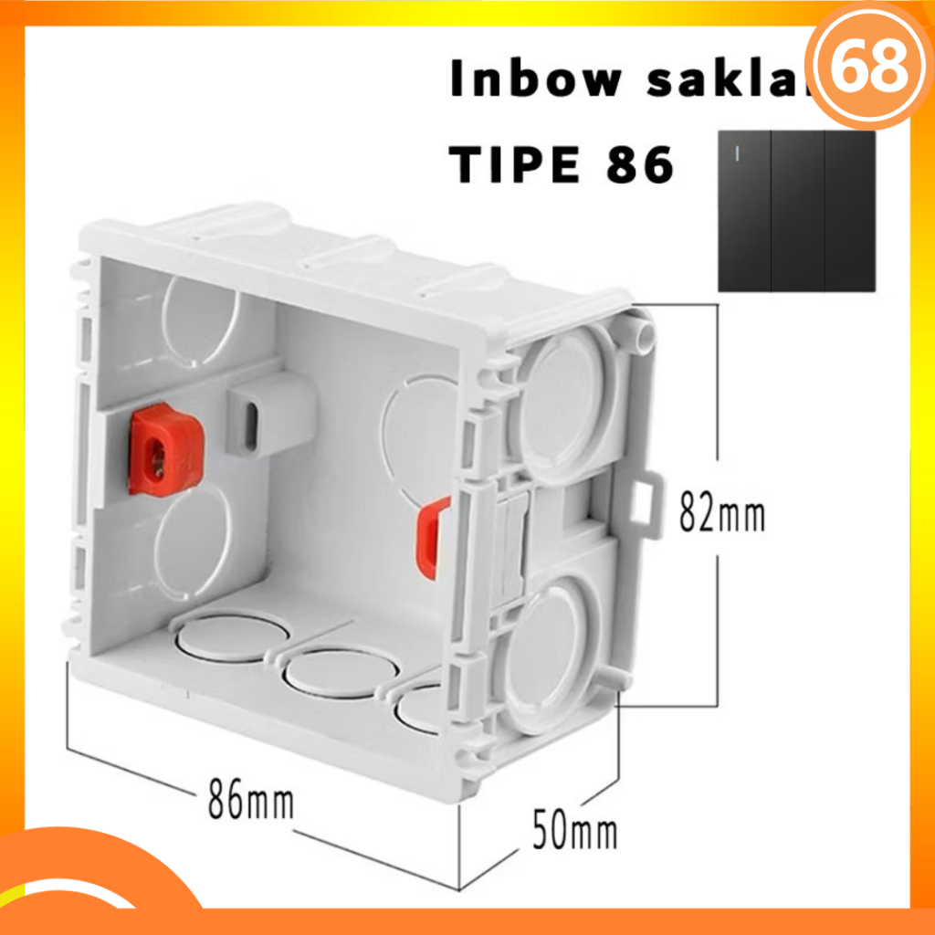 Jual [COD] Inbow Dus Single 86mm Putih – Kotak Tanam / Box Saklar Stop ...