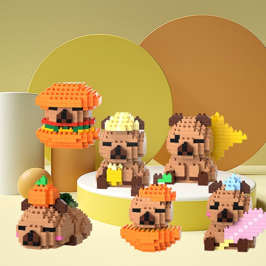 Jual Mainan Nano Blocks Bricks Capybara Mini Block – (DIY Rakitan Lucu ...