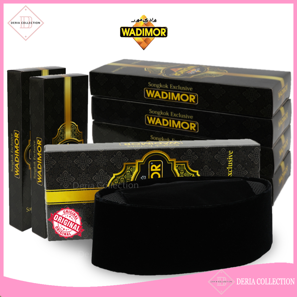 Peci WADIMOR Hitam Polos AC, Non & Full, Susun, Tinggi 7 8 9 10 Cm Original Songkok Sholat Pria Dewasa Anak Laki Kopiah Beludru Itam Kopiyah Solat Pendek Kopeah Pesantren Murah Sonkok Buludru Nasional Kopyah Bludru Lembut Terlaris Ori