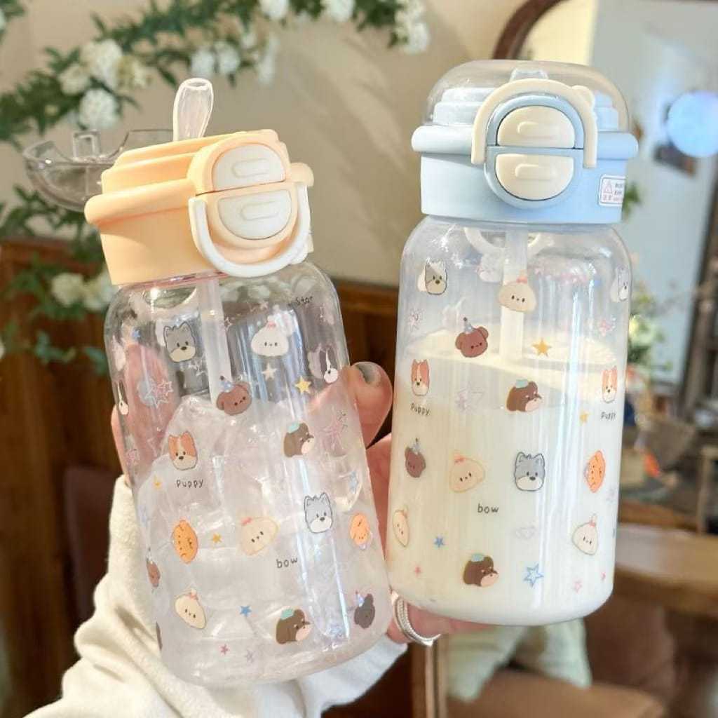Jual Botol minum anak transparan 500ml/ botol minum anak lucu/ botol ...