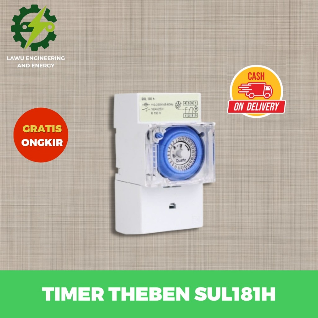 Jual TIMER THEBEN SUL181H LAMPU ANALOG OTOMATIS 24JAM PANEL TIMER ...