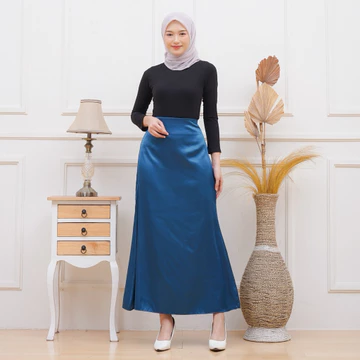 Rok Mermaid Skirt Maxi Satin Premium Jumbo Korean Style Elegan Bahan Adem