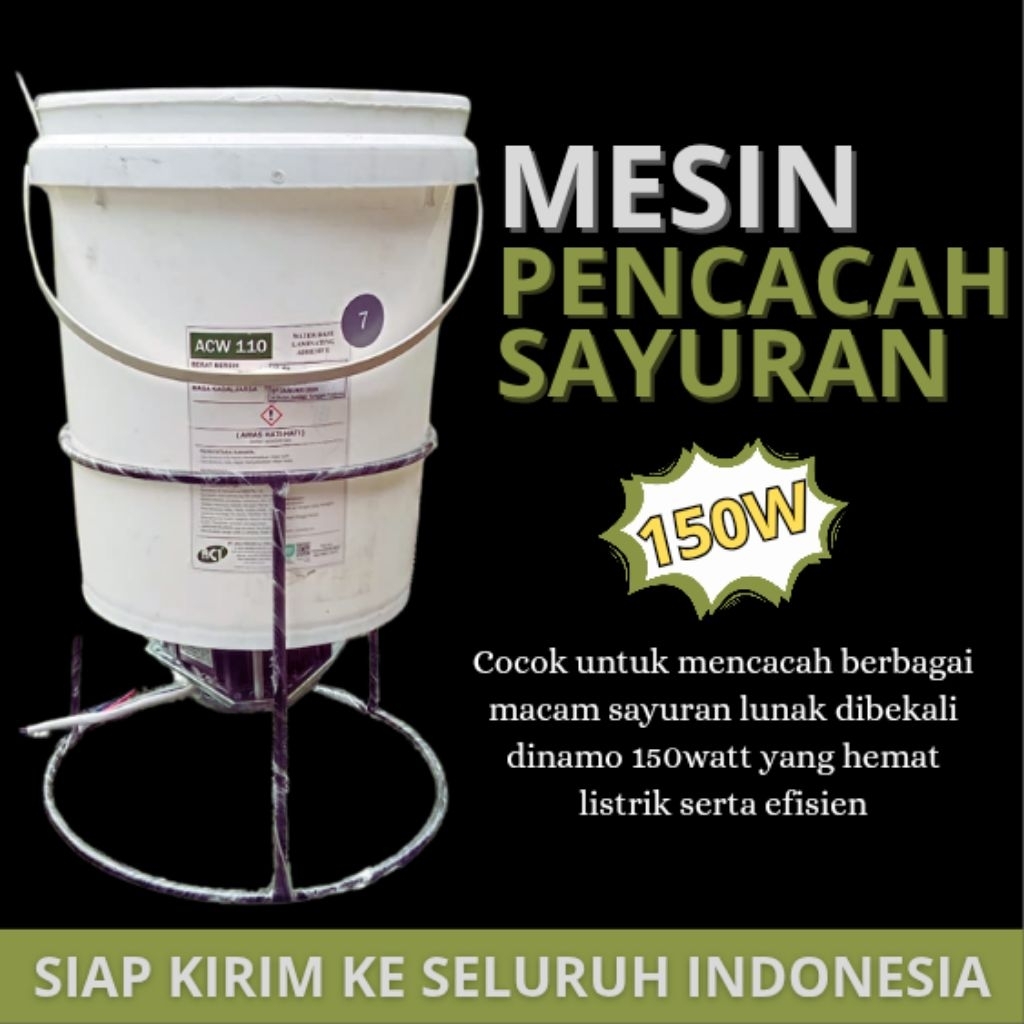Jual Mesin chopper pakan ternak 150 watt hemat listrik hasil cacahan ...