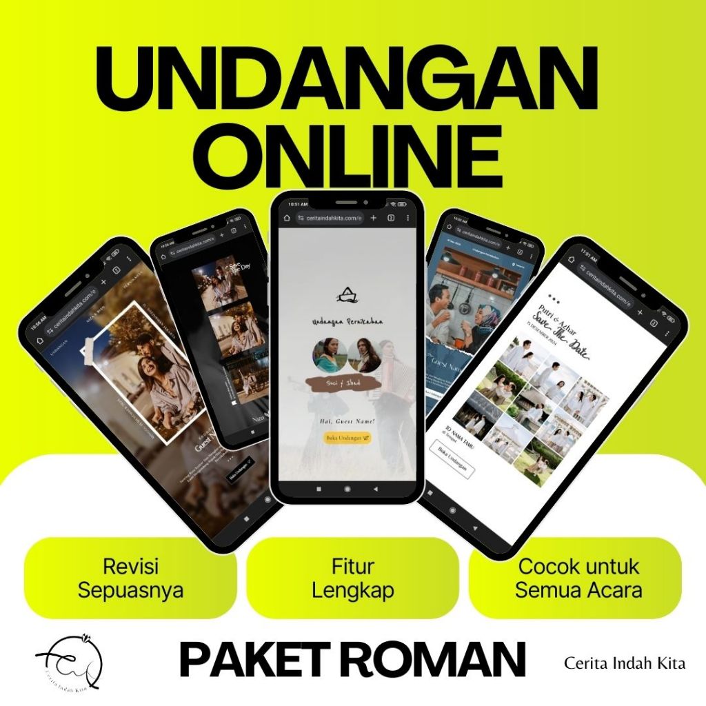 Undangan Digital Paket Roman Exclusive Undangan Online Undangan Website Wedding Invitation Undangan Pernikahan Murah dan Elegan