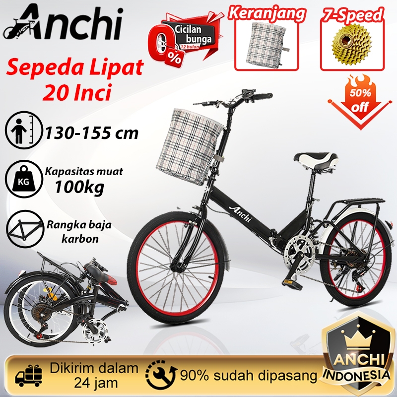 Jual Anchi Lima tahun garansi 2025 NEW Sepeda lipat 20-inch Sepeda ...