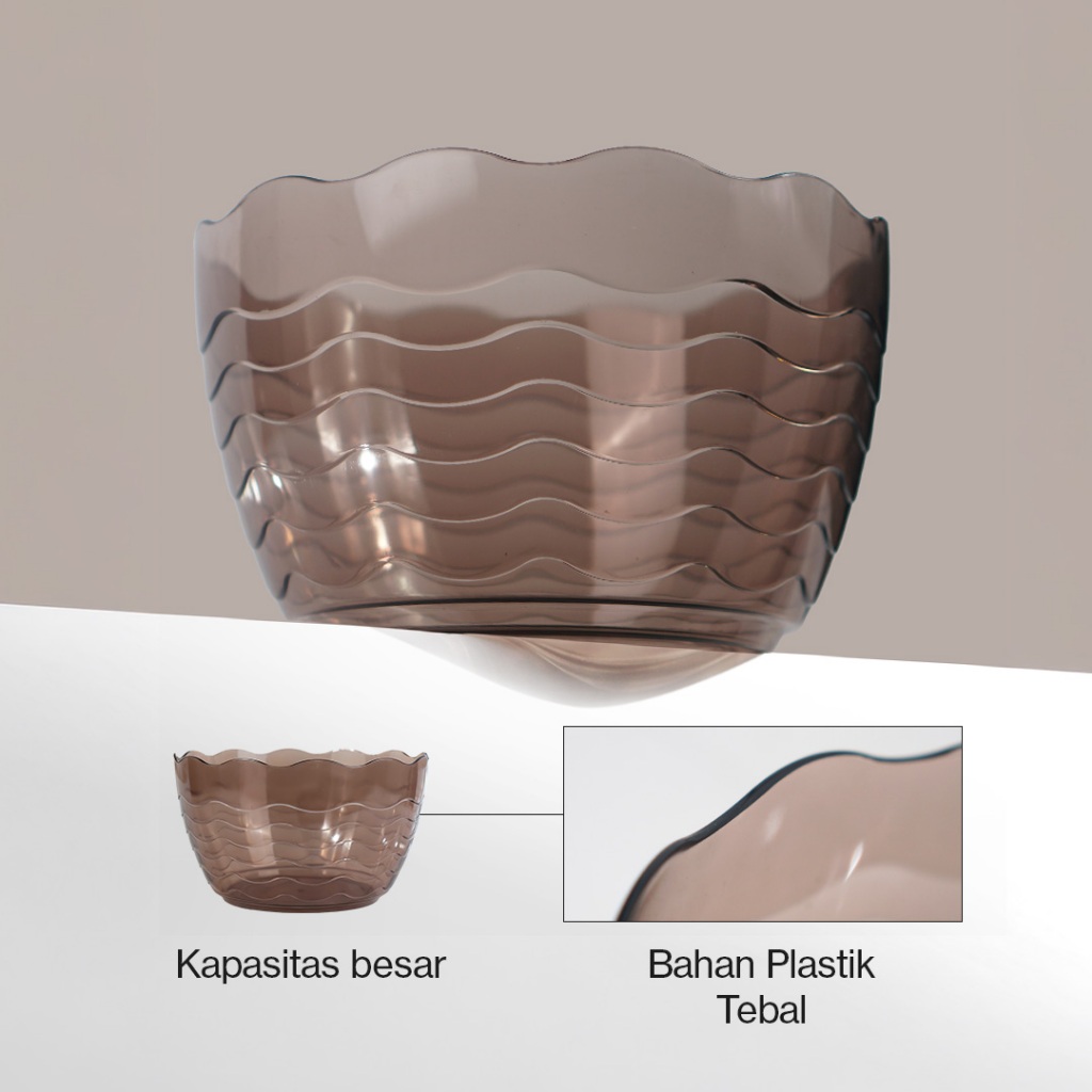 Technoplast Lovelo Punch Bowl Set | Mangkuk Es Buah Tempat Mangkok Besar Sop Bpa - foto 3