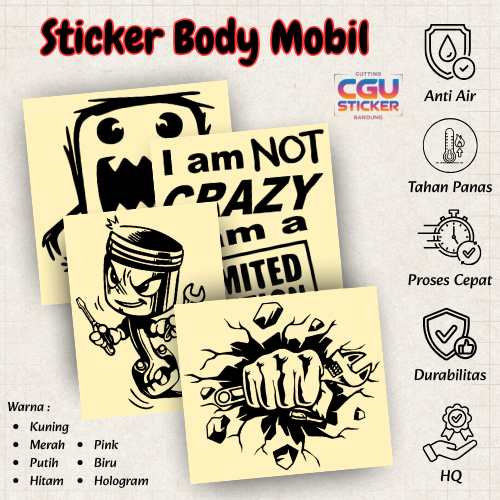 Jual Stiker Body Mobil Lucu Unik Gagah | Shopee Indonesia