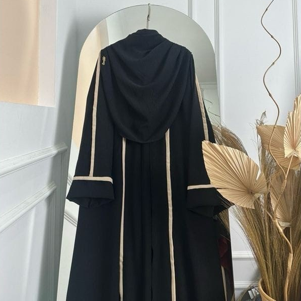 Gamis Abaya Turkiye Mewah Elegan Set Hijab Bahan Crinkle Airflow Ukuran (s M L X - foto 1