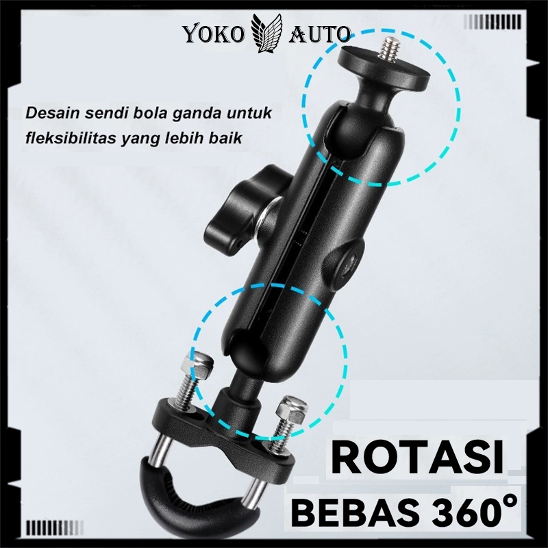Jual Yoko Auto Mounting Action Cam Motor Breket Gopro Insta 360 Stang ...