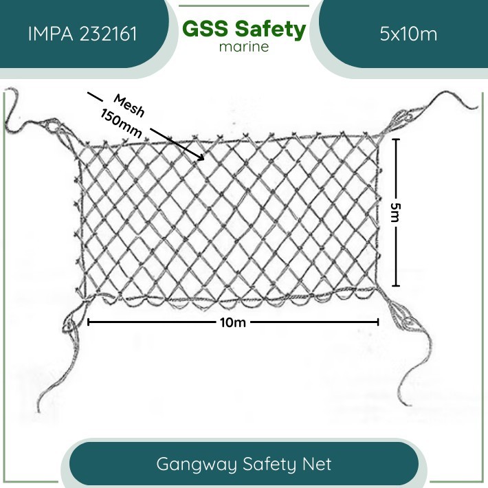 Jual IMPA 232161 Polypropylene Gangway Safety Net 5x10meter Jaring 