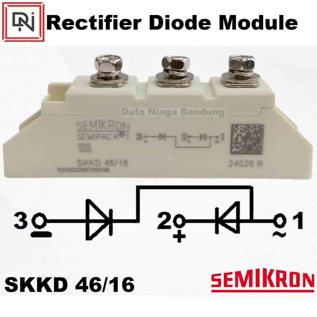 Jual SKKD 46/16 Diode Module Semikron SKKD46/16 SKKD 46 DIODA DIODE 46 ...