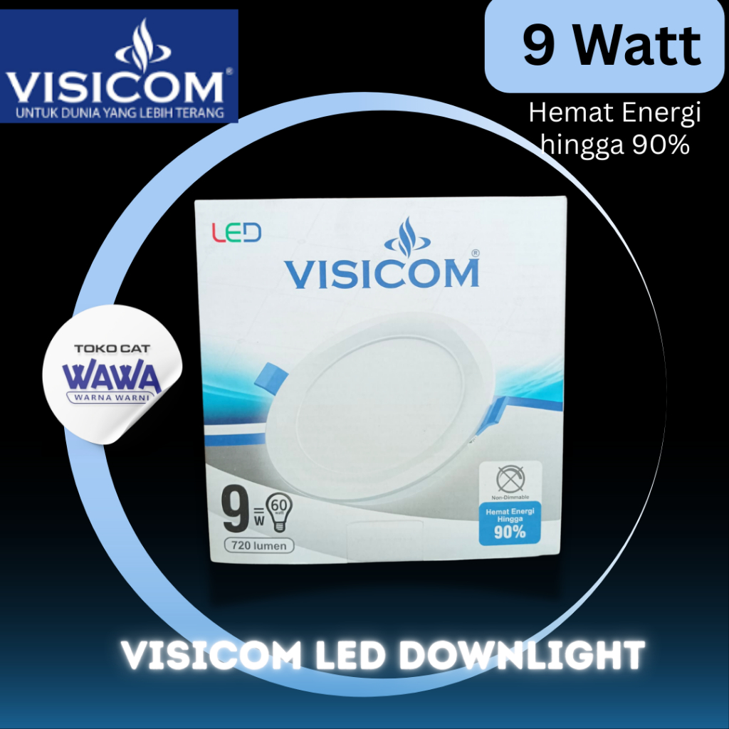 Jual VISICOM LED DOWN LIGHT/LAMPU PLAFON 9 WATT | Shopee Indonesia