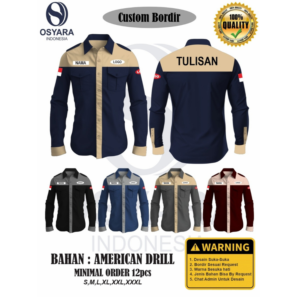 Jual Kemeja PDL / PDH Tactical Lengan Panjang Kombinasi Warna Custom ...