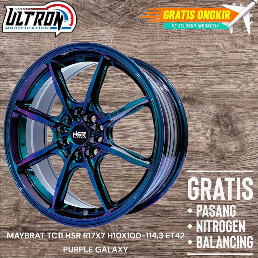 Jual PELEK HSR ORIGINAL R17 TIPE MAYBRAT PCD 5X100-5X114 LEBAR 7 ET 42 ...