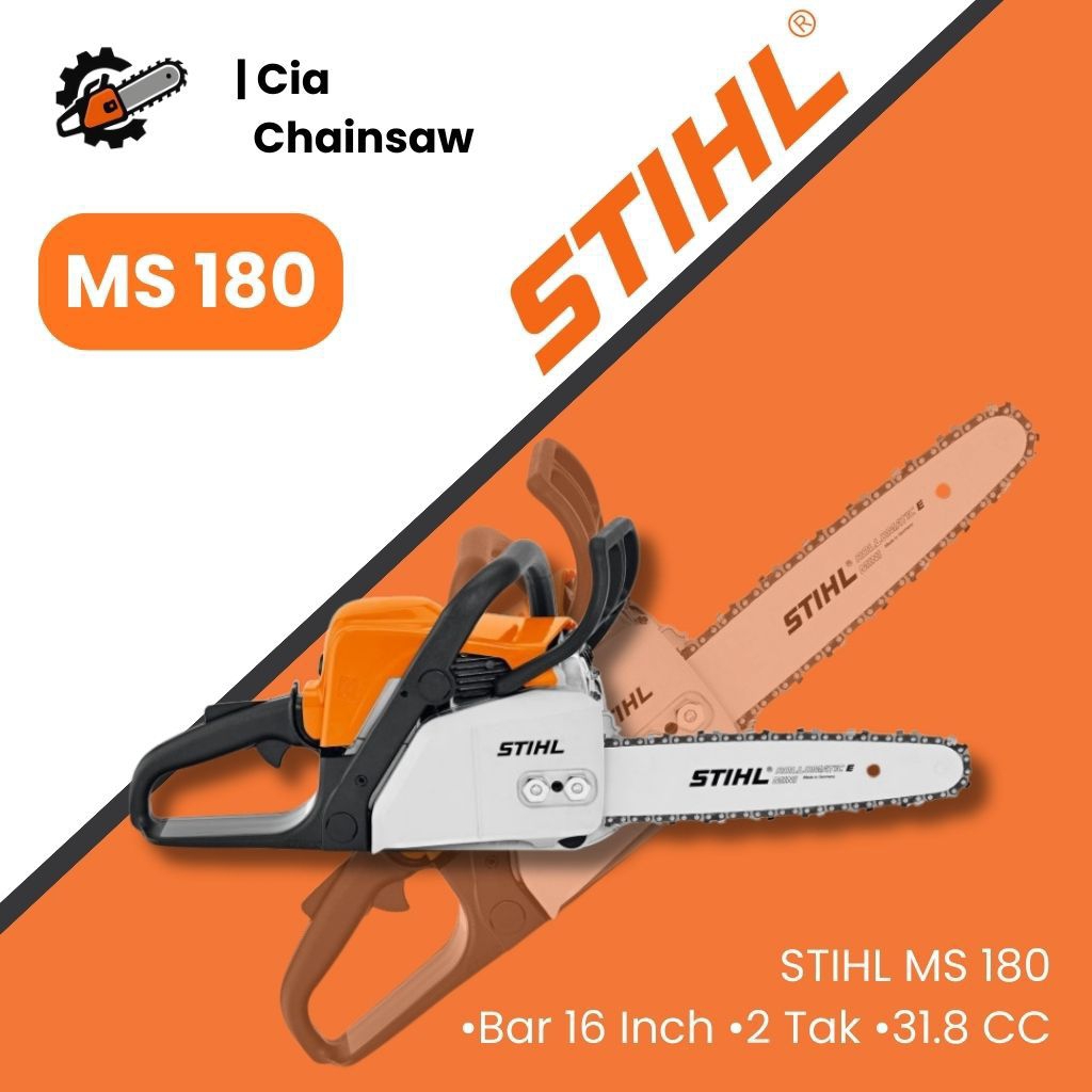 Jual Mesin Chainsaw STIHL MS 180, Komplit Dengan Bar 16 Inch, Rantai 16 ...