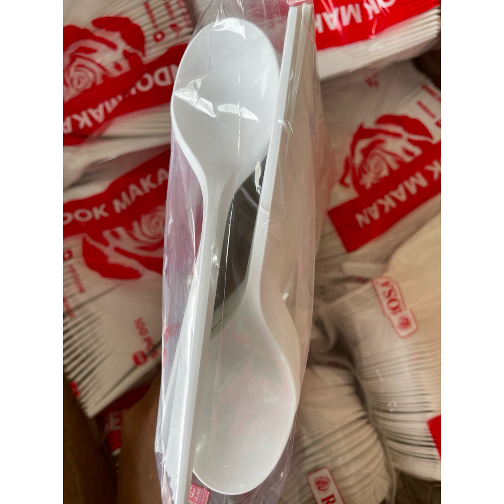Jual Sendok makan plastik ROSA (100 pcs) | Shopee Indonesia