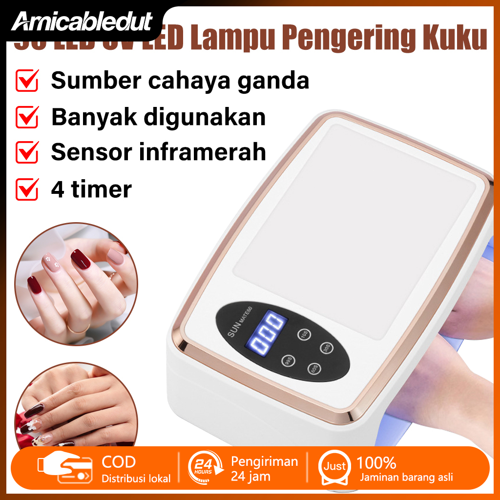 Jual Lampu Kuku UV LED 380W 90 Lampu - 4 Timer (10/30/60/99 detik ...