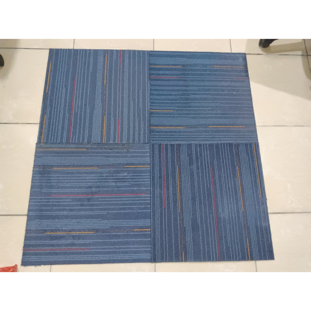 Jual KARPET TILE Biru 50CMX50CM | Shopee Indonesia
