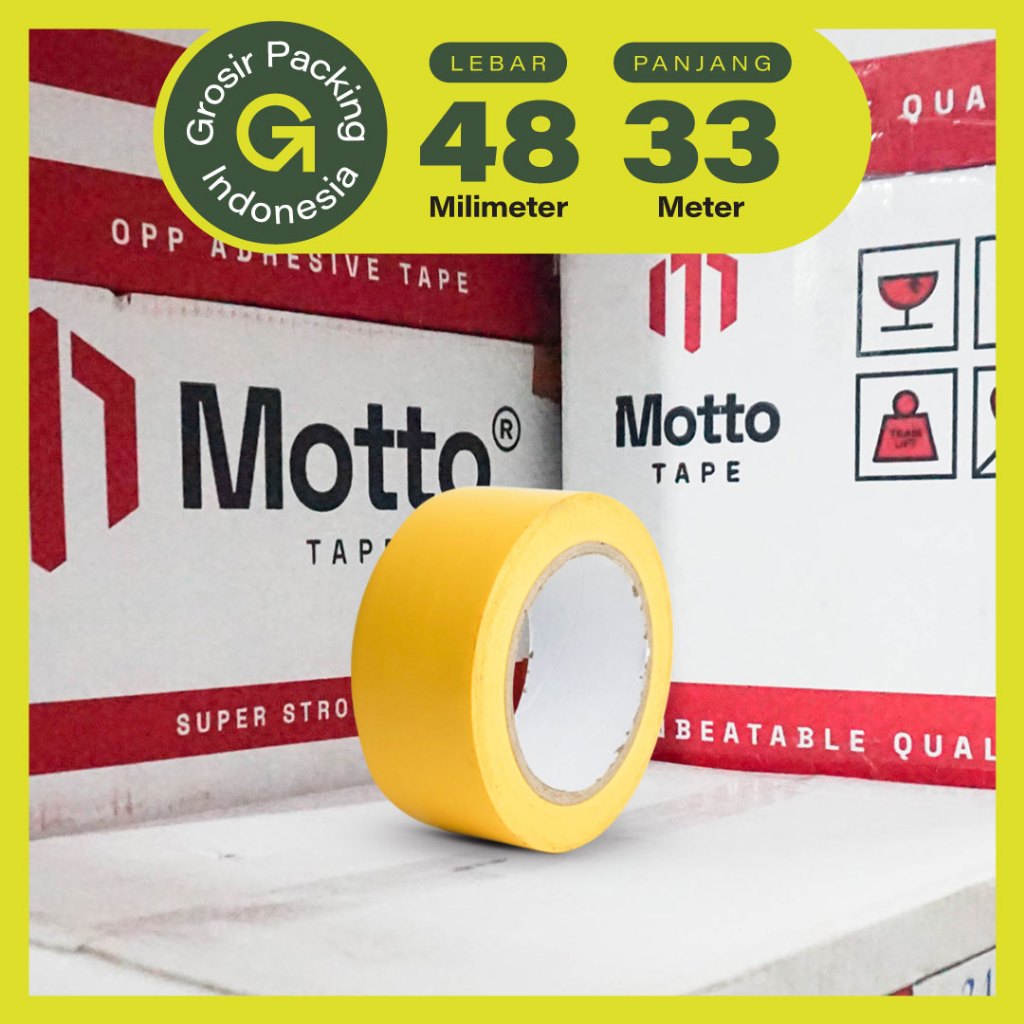 Jual PVC Floor Marking Kuning 48mm x 33M - Lakban Lantai - 1 Pcs/Roll ...