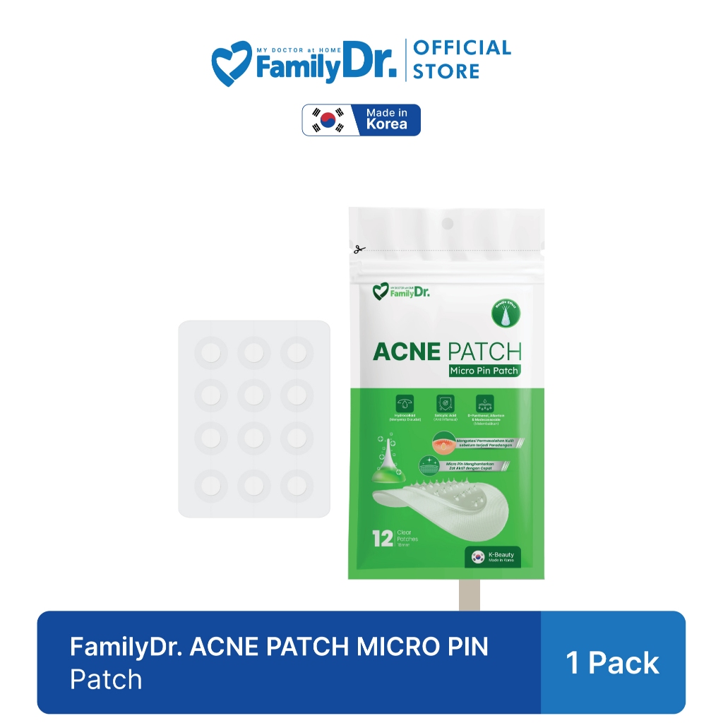 Jual Family Dr. Acne Patch Micro Pin 12 Pcs | Hydrocolloid Salicylic ...